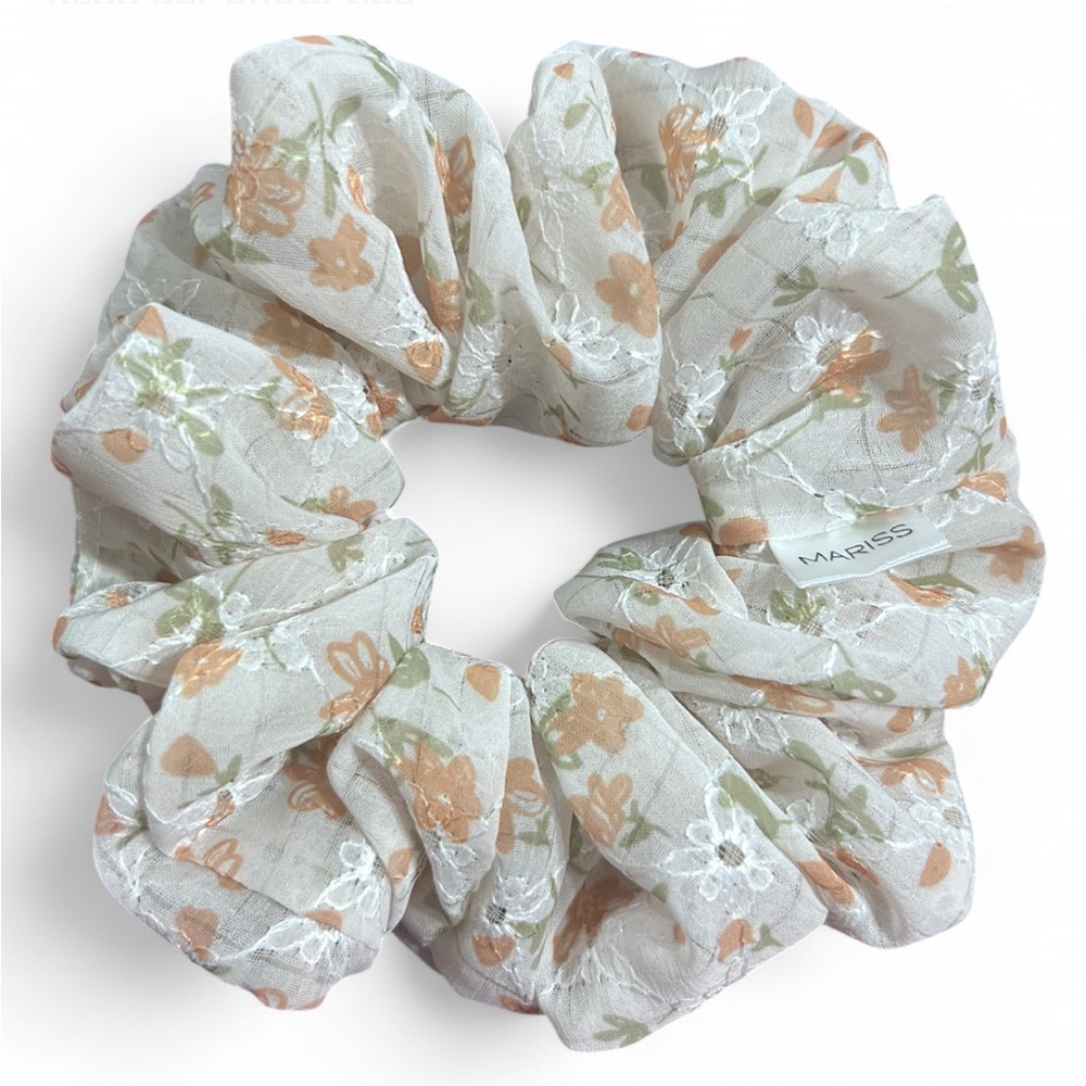 Marisa Handmade Scrunchie Set - Pink, Brown & Creme E/Elastic for 2-3 Turns NWT - Picture 4 of 7